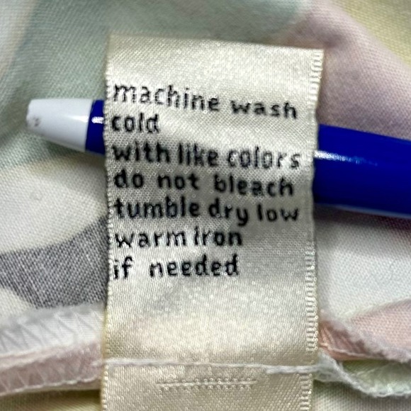 Tyler Boe Retro Floral Psychedelic Mini Skirt Pink Yellow Green Size 10 Cotton - Picture 5 of 8